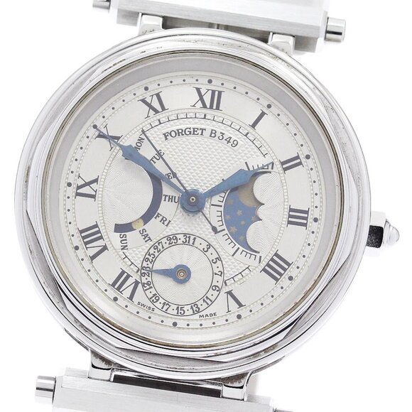 FORGET Type B B349 Day Date Moon Phase Silver Dial Automatic Men's Watch_884497 - Picture 5 of 7